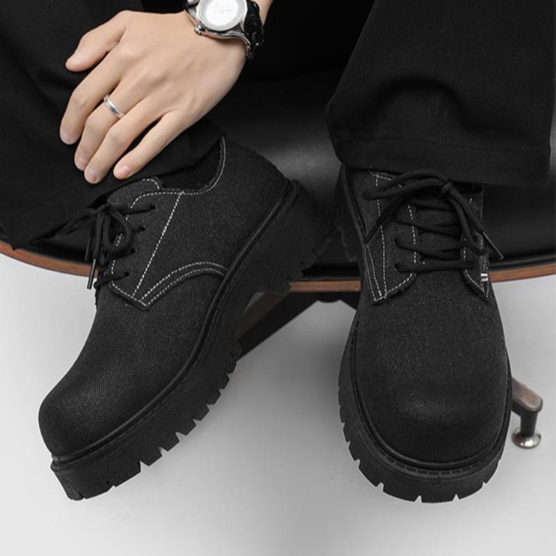 Модная мужская обувь Британская ретро платформа Дерби Обувь Массивная Повседневная Кожаная Мужская Обувь Трендовая Уличная Обувь для Мужчин Zapatillas Hombre