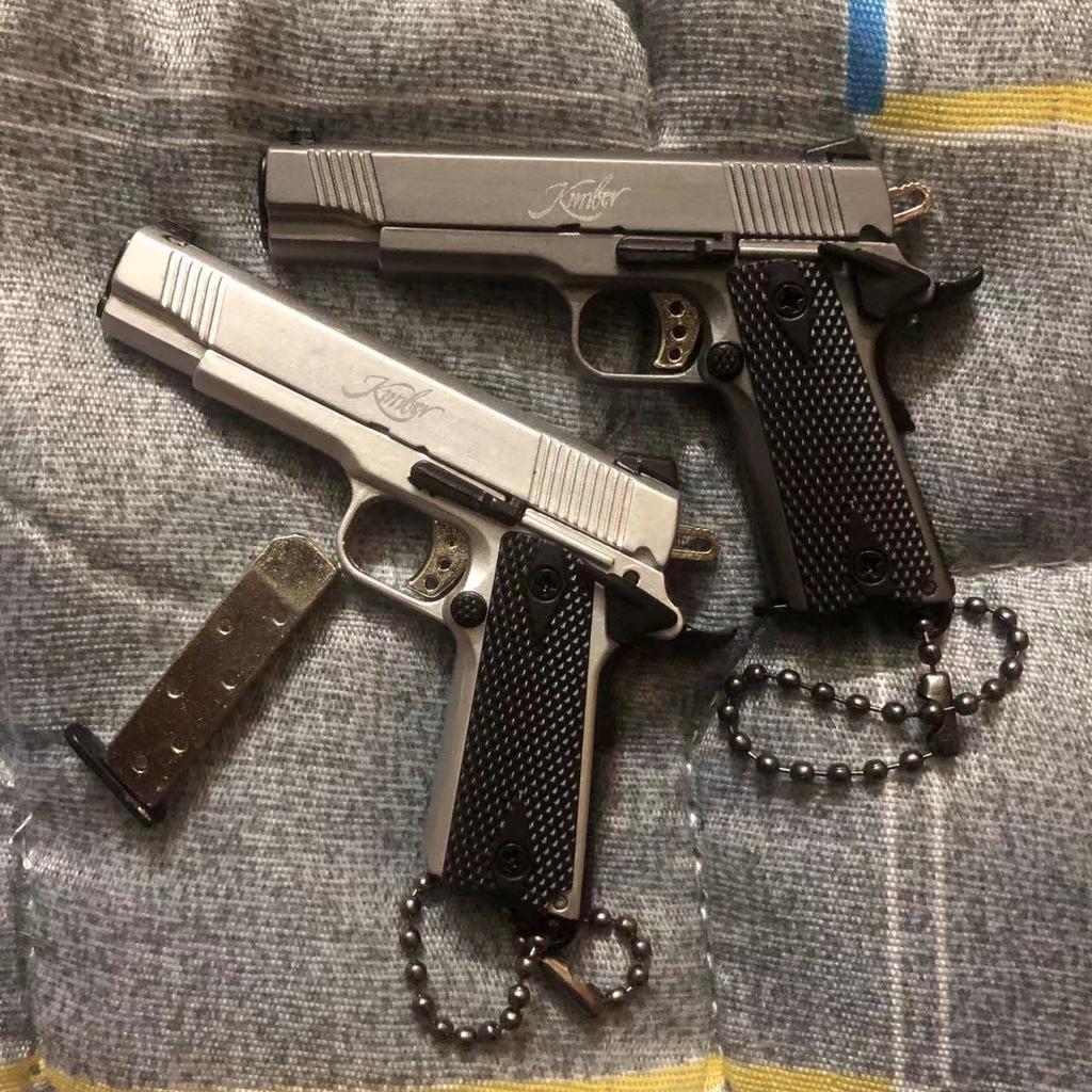 Сплав 1:3 Мини 1911 Пистолет Модель Брелок Подвеска Съемный Поддельный Игрушечный Пистолет Для Оружия Взрослых Детей Рождественский Подарок