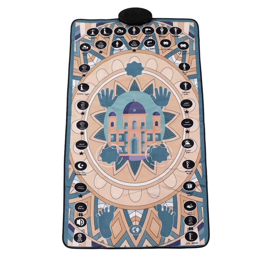 Умный интерактивный коврик для мусульман с 25 чувствительными клавишами, мягким слоем коврика, динамиком