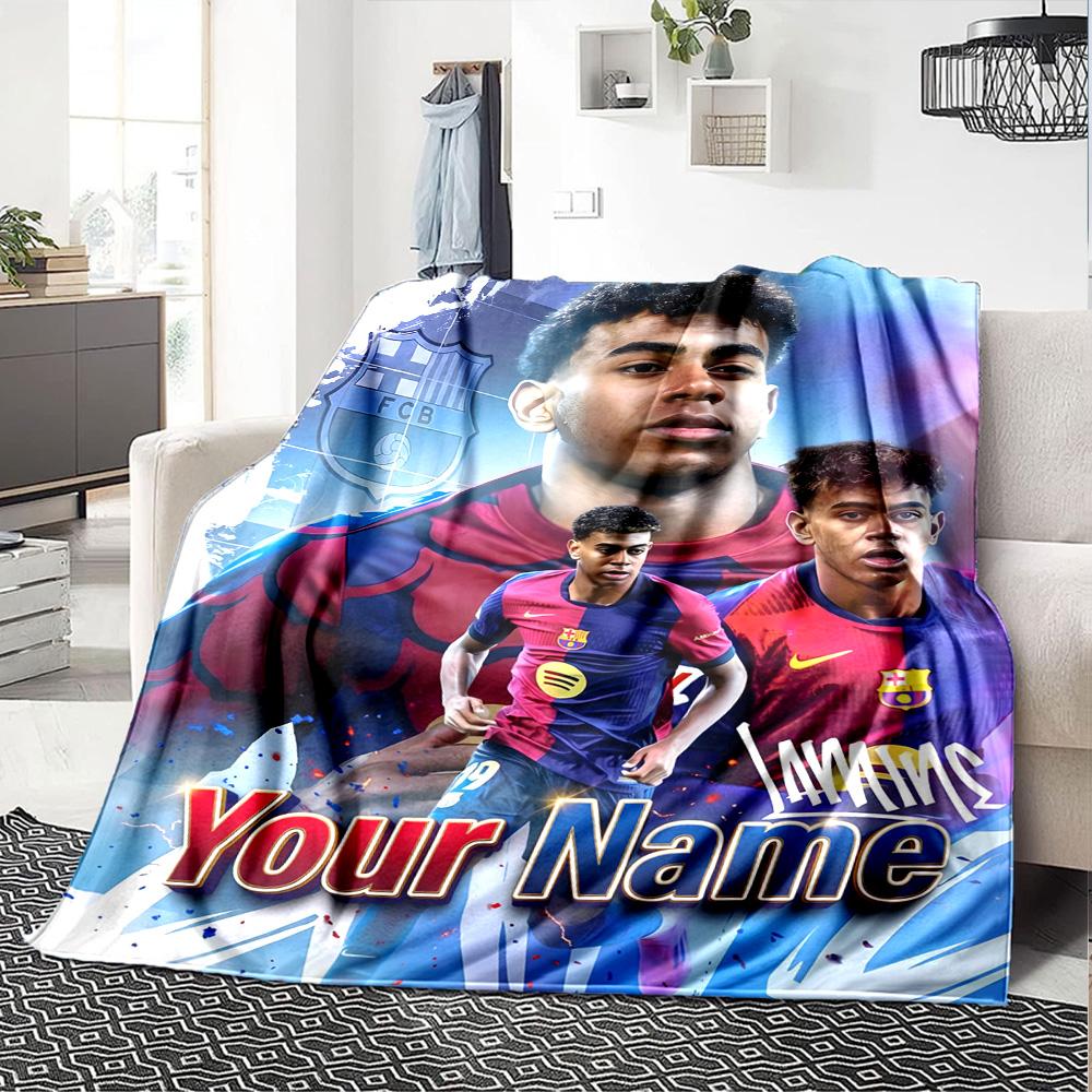 1pc Personalized Name Yamal Blanket, Gift, for Men and Women, Soft Blanket, Good for Sofa Bed Couch Travel, Lightweight Flannel Blanket