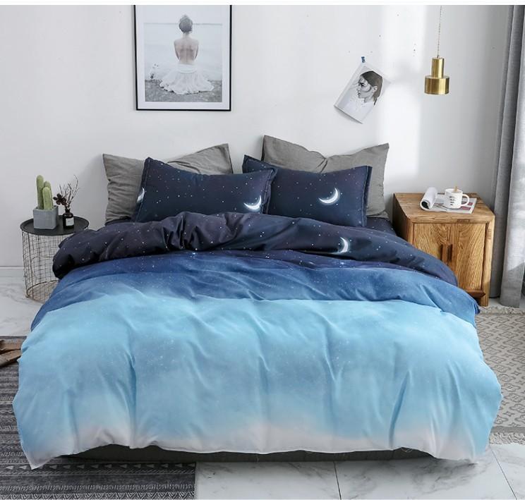 Простыня из стираного хлопка, пододеяльник, наволочка