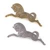 Vintage Metal Running Horse Brooches Pins For Women Clothing Coat Jewelry Party Accessories Gifts