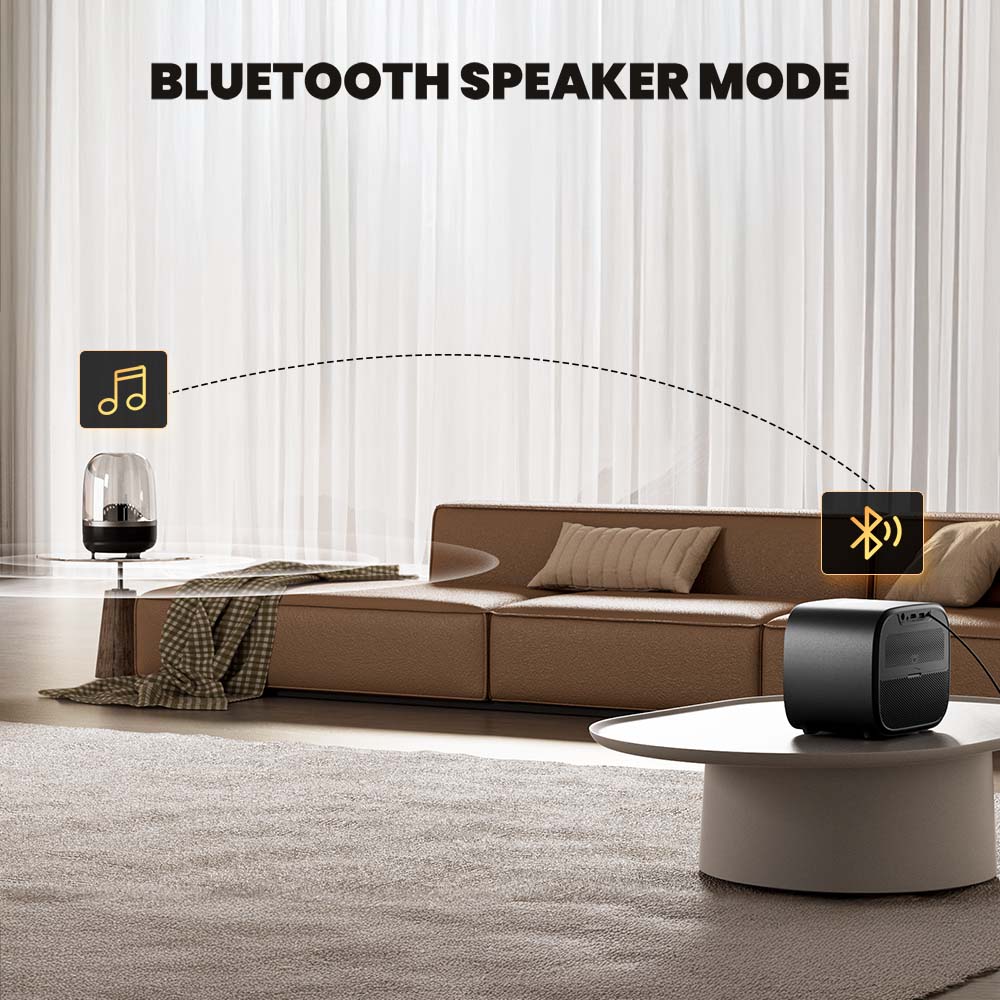 ETOE E3 Pro Smart LED Projector - Native 1080P, 600 ANSI Lumens, Built-in Google TV, Auto Focus & Keystone, Dual 10W Speakers