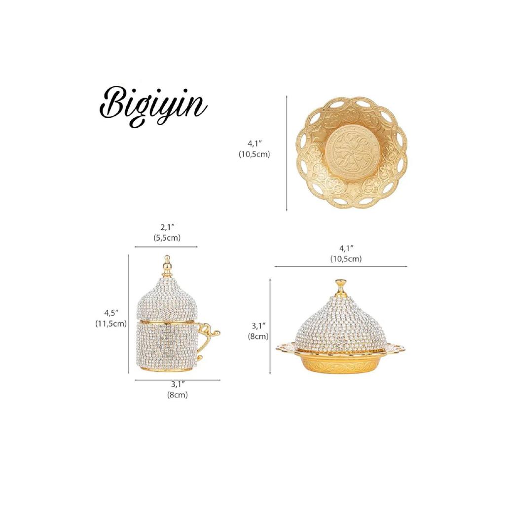 Набор кофейных чашек из 6 предметов, набор кофейных чашек Crystal Stone, набор эспрессо, 27 предметов