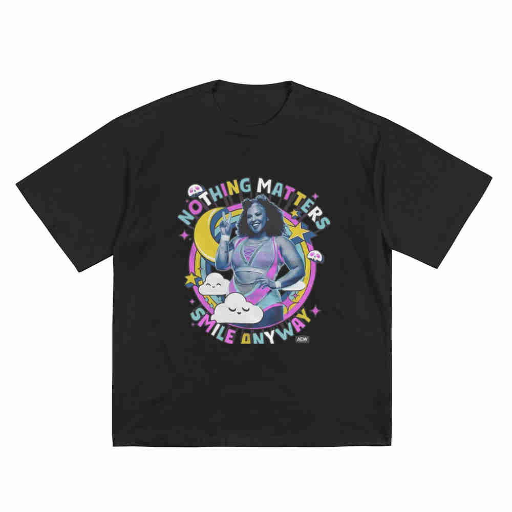 Willow Nightingale Smile Anyways AEW Short Sleeve Tee 100% Cotton T-Shirt