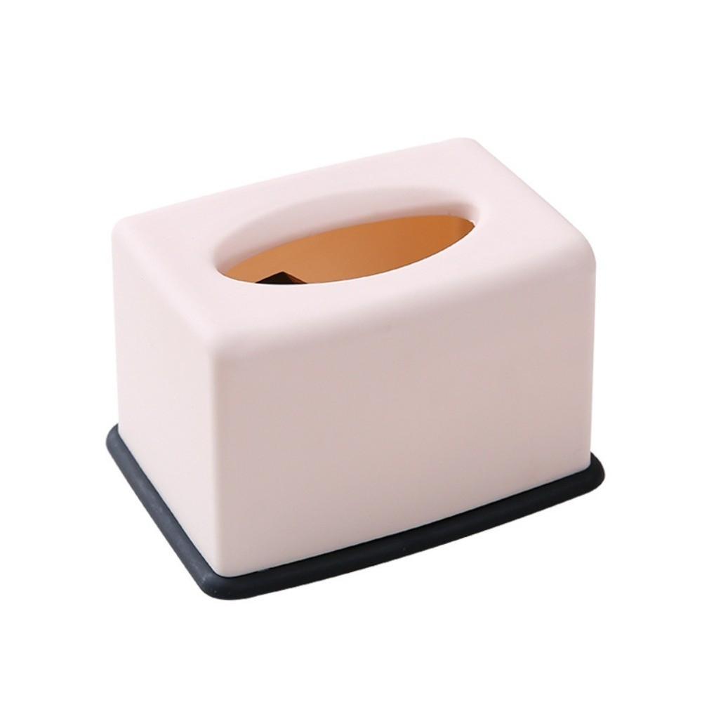 Plastic Tissue Box Solid Color Napkin Holder Simplicity Design Paper Towel Box Household Use