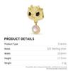 Cute Golden Little Dragon Charm Real 925 Sterling Silver Cartoon Beads for Women Charm Bracelet Necklace Fashion Jewelry Making