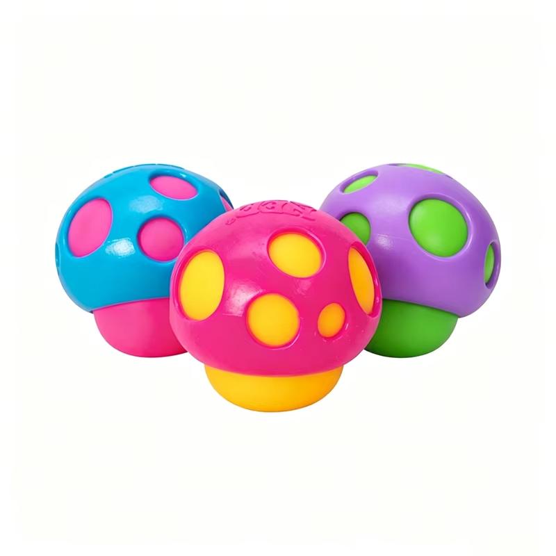 Schylling Needoh Groovy Shroom Рельефная Сенсорная Игрушка-Антистресс Нетоксичная Мягкий Шар для Растягивания, Сжатия, Надавливания Игрушка для СДВГ Подарок