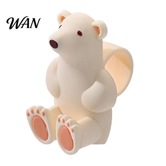 Wall Protector Pad Bear Door Handle Stopper Adhesive-Free Silicone Lever Stop Anti-collision Bumper Noise Reduction Home Office Protection