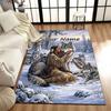1PC Custom Name Wolf Spirit Connection Theme Floor Mat Ideal for Living Room, Game Rooms, Office, Bedroom,Floor Mat Playful Design