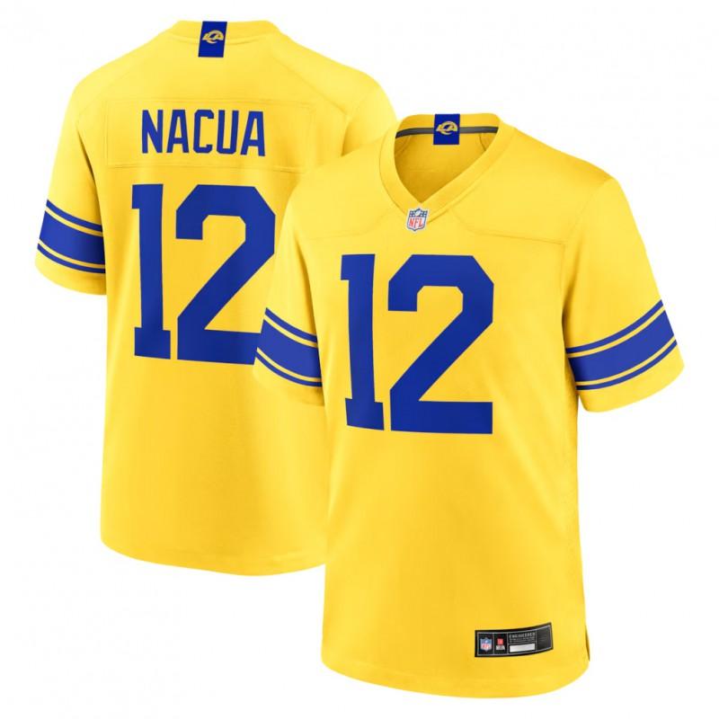 Los Angeles Rams 2026 Third Uniform Gold Football Jersey Breathable Quick Dry Men Sports Fan Apparel