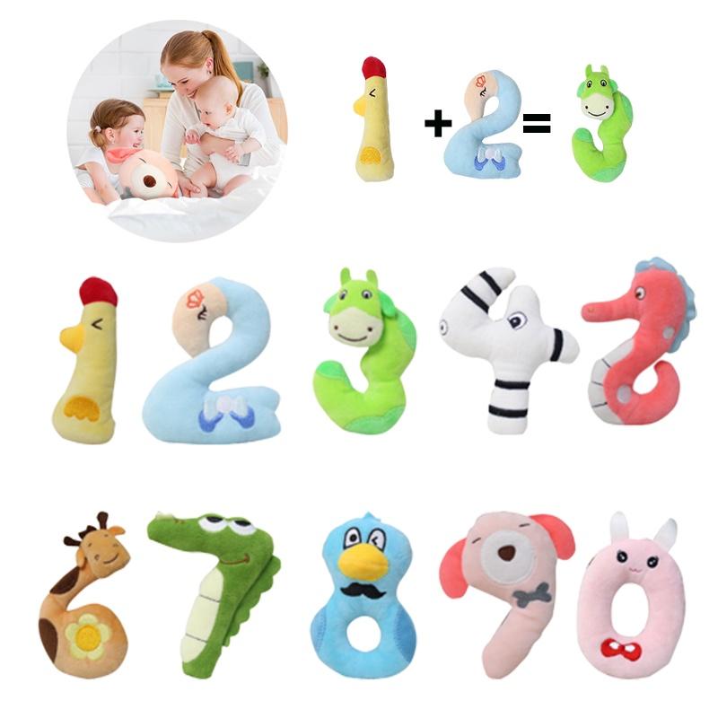 Plush Toy Cuddly Gift For Baby Kids Alphabet Lore Number Blocks