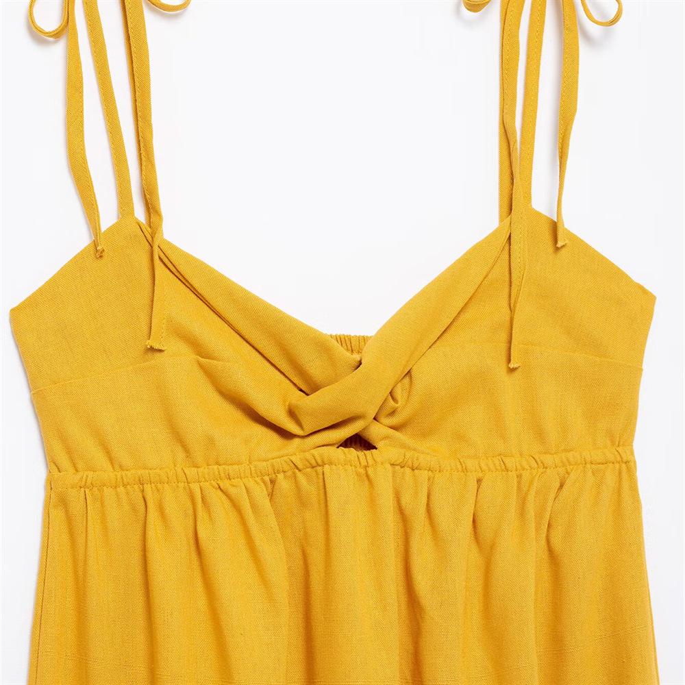 2025 Spring Women's Slim Hollow-Out Midi Dress