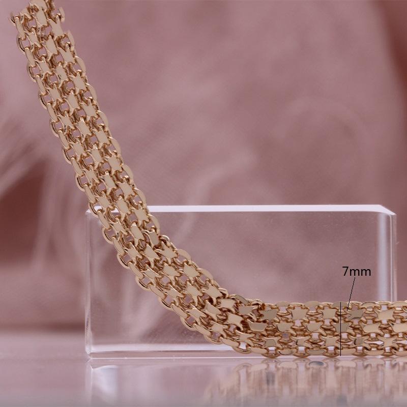 Модное ожерелье из розового золота, гальваника, сохранение цвета, женский браслет, ожерелье, медный материал, подарок на день рождения для банкета