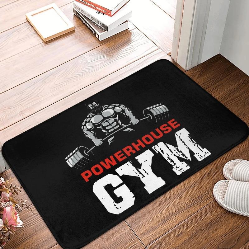 Коврик для порога тренажерного зала Bodybuilding Fitness Powerhouse, противоскользящий ковер, уличный коврик, впитывающий коврик для двери, ковер для входа в сад/гараж