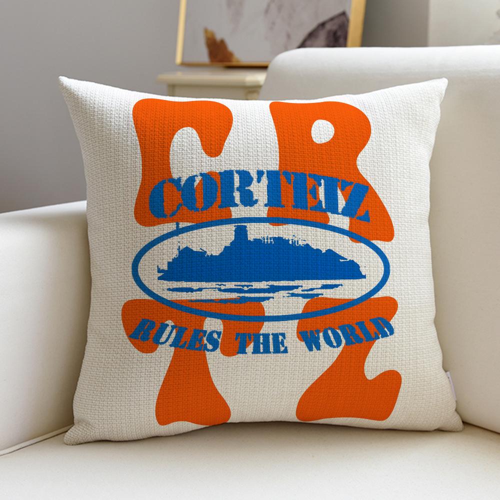 Street CCorteizS Cushion Cover Breathable and skinfriendly linen pillowcase square removable and washable cushion