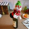 Premium Cotton Linen Santa Snowman Elf Wine Bottle Cover For Festive Table Decor