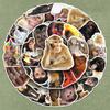 50 Crazy Monkey & Emoji Stickers - Creative Graffiti & Storage for Motorcycles