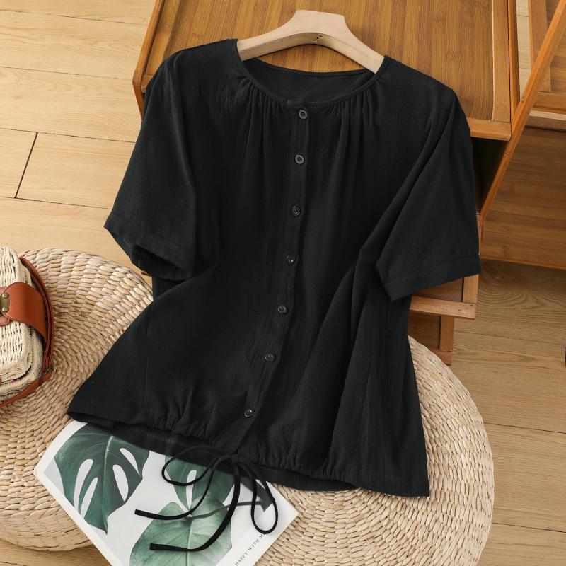 Летний свободный топ в стиле ретро с завязками на шее и короткими рукавами для женщин