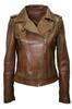 Lambskin Handmade Casual Women's Stylish Jacket Brown Leather Motorcycle Soft