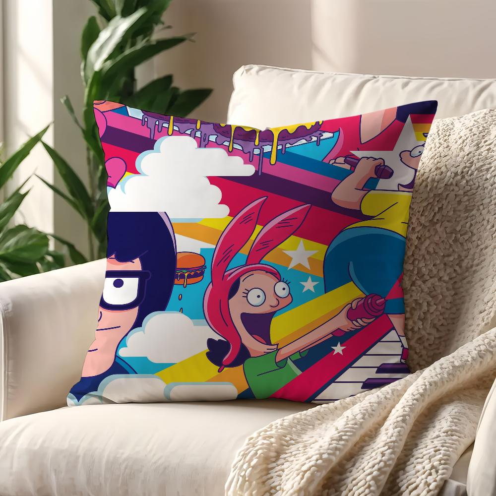 Cartoon B-Bobs Cute B-Burgers cool cushion cover Pillow Cover Home Sofa living Decoration Room Office Car Nordic Simplicity
