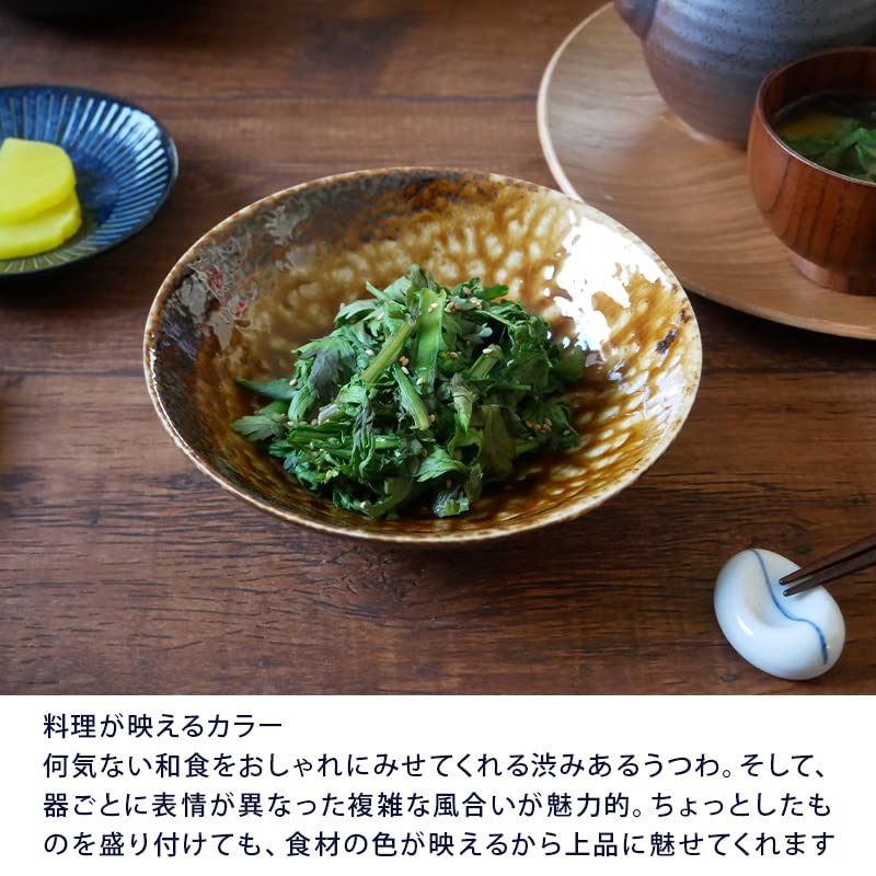 Стол EAST Неглубокая миска 17 см Irabo Японская столовая посуда Коричневый Сделано в Японии Подходит для использования в микроволновой печи Можно мыть в посудомоечной машине Миска 110-017-02