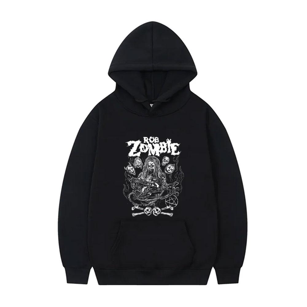 Худи с принтом Rob Zombie Hellbilly Deluxe Dragula Мужское Женское Готическое Свободное Худи с капюшоном Рок Металл Музыка Пуловер Худи