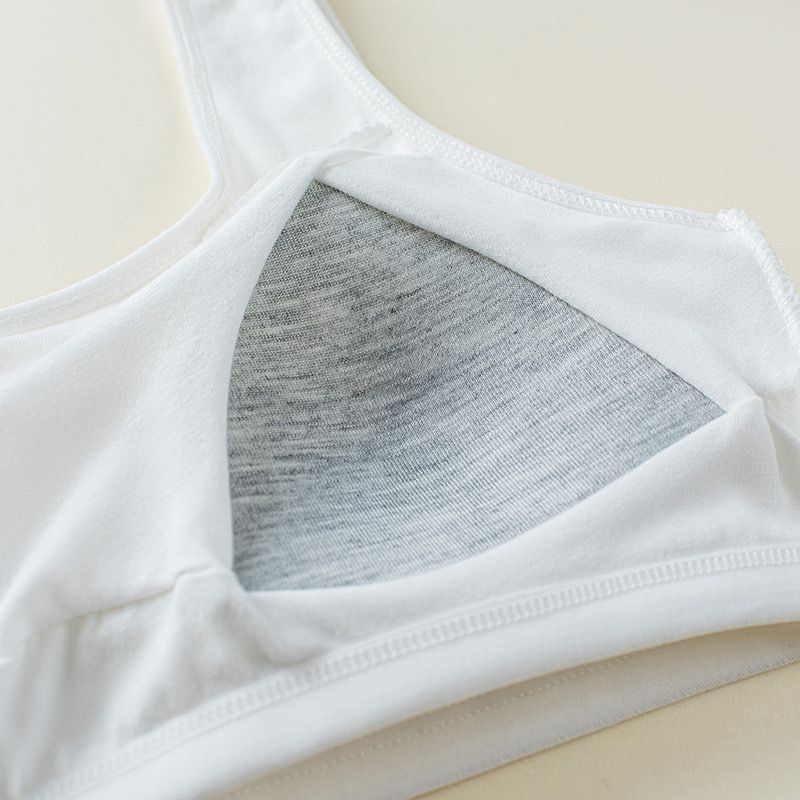 Бюстгальтер для девочек с фиксированной внутренней подкладкой, детский бюстгальтер для ухода за грудью, хлопковое нижнее белье для девочек 8-16 лет, бюстгальтер для девочек-подростков