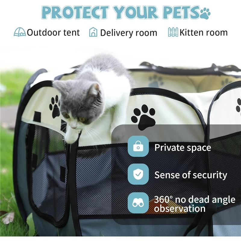 Портативный манеж для домашних животных, манеж для собак, складной манеж для тренировок домашних животных, палатки, домик для собак, игровая площадка для щенков, собак/кошек, для использования в помещении, на открытом воздухе, во время путешествий и кемпинга