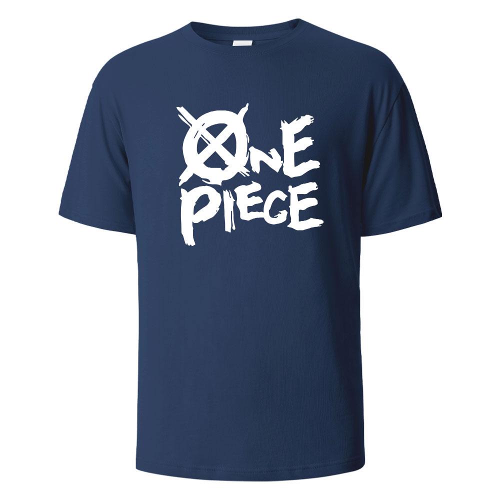 Футболка с принтом One Piece 100% хлопок летние футболки для мужчин женщин оверсайз повседневные топы