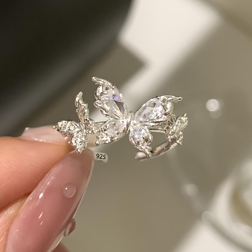 Sam Panda Кольца 925 пробы для женщин Простые Геометрические Ручной работы Неправильные Ретро Кольцо Золотой Циркон Аллергия Для Подарка на День Рождения