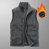New Autumn and Winter Men's Outdoor Double-sided Velvet Vest Multi-pocket Casual Workhorse Clip Vest Sleeveless Jacket