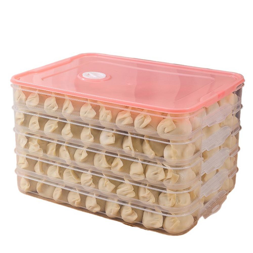 Transparent Dumpling Box Multi-Layer Food Freezer Storage Box Food Egg Frozen Box Refrigerator