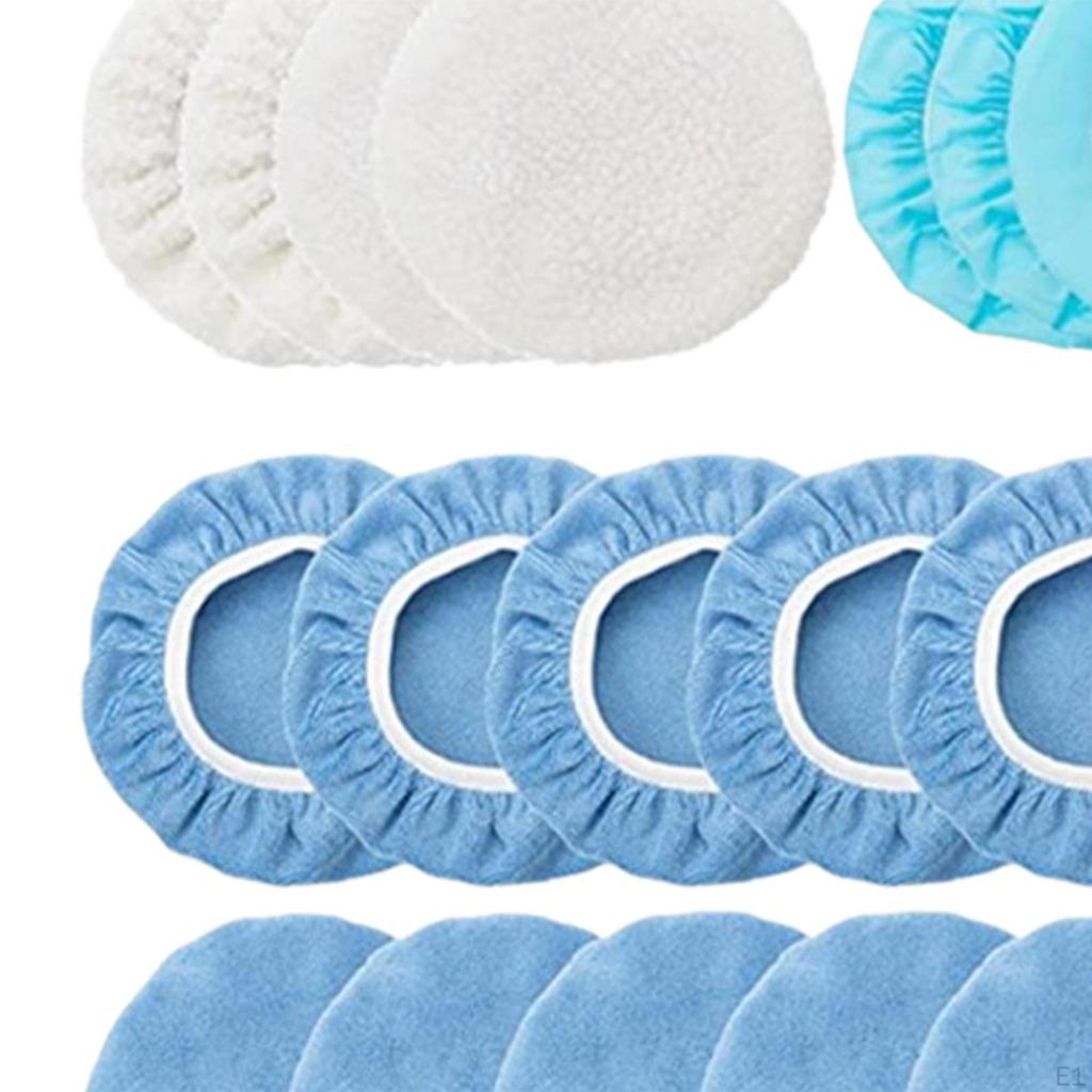 20 Pieces Car Orbital Buffer Polisher Pad Detailing Sponge Microfiber Wax Applicators Pads