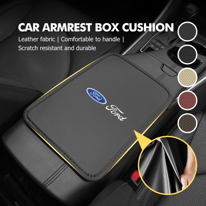 Car Center Console Covers Soft Armrest Mat Styling Accessories For Ford Escort KA Flex Everest KA Expedition Falcon Fusion
