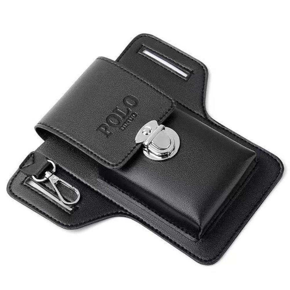 Однотонная поясная сумка для телефона из искусственной кожи, спортивная сумка для отдыха на открытом воздухе, портативная винтажная кожаная сумка