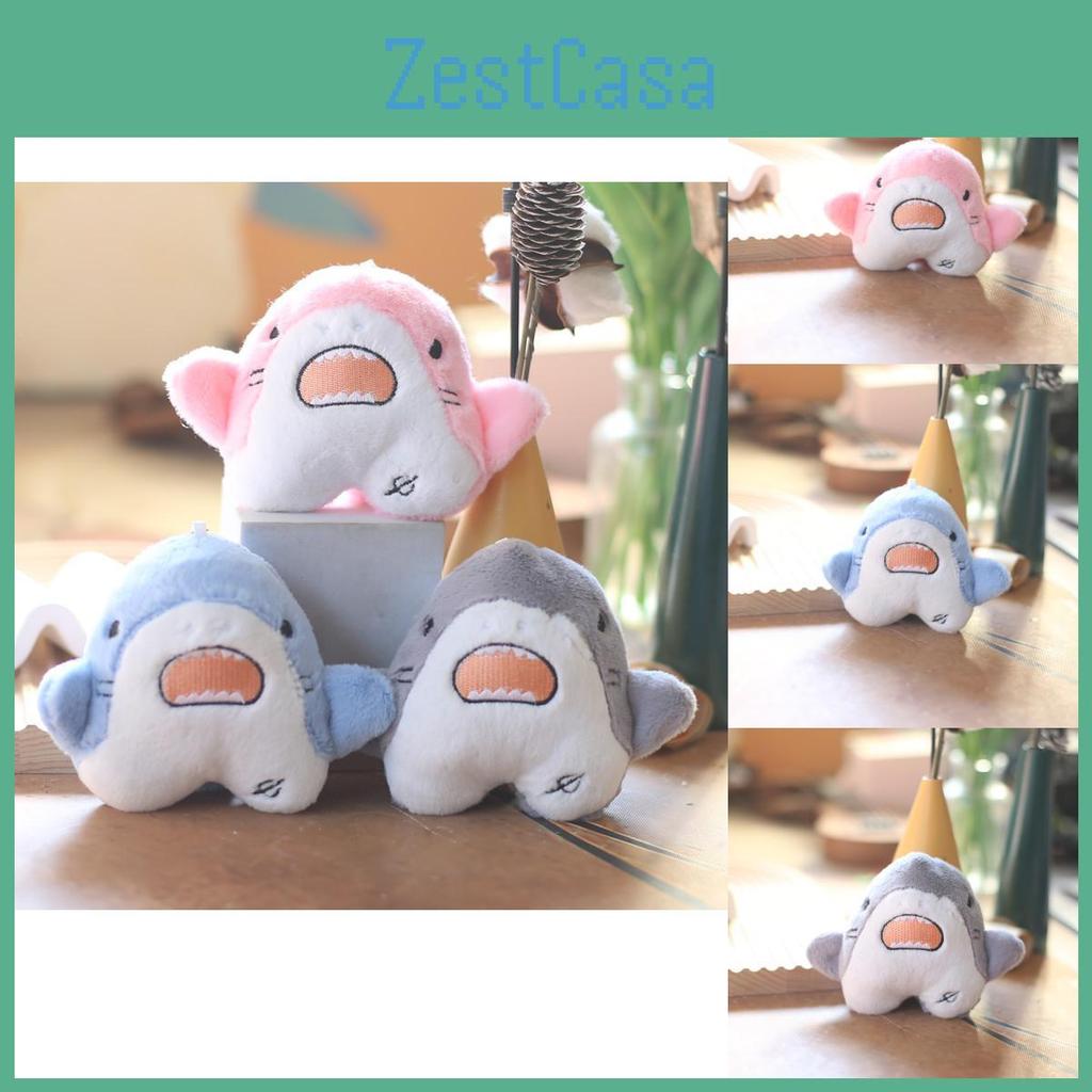 Милый серый розовый синий мини-плюшевый кулон в виде акулы, мягкое морское существо, брелок