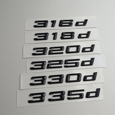 3D Черный ABS Логотип 318d 316d 325d 330d 320d Буквы Значка Наклейка на Автомобиль Значок на Задний Багажник Для E90 E46 E91 E92 E93 F30 Аксессуары