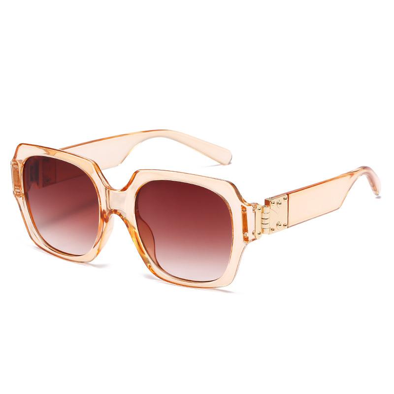 New Fashion Box Sunglasses European And American Men'S And Women'S Large Frame Flat Top Sunglasses Internet Celebrity Street Sunglasses