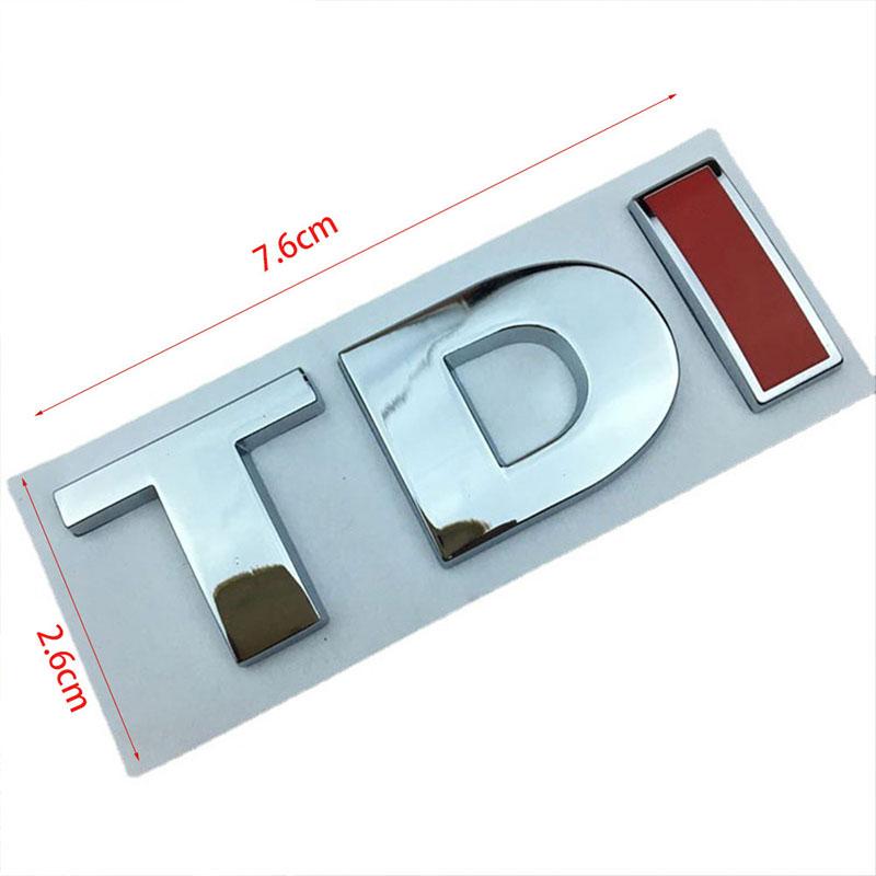3D Metal Letters TDI Logo Car Rear Trunk Sticker Badge for Golf 4 5 JETTA PASSAT MK2 MK4 MK5 MK6 MK7 TDI Label Accessories