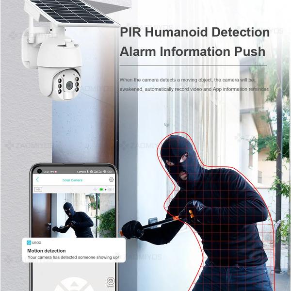 5MP 4G SIM-карта 8W солнечная зарядка наружная IP CCTV WIFI беспроводная безопасность PTZ PIR видеокамера наблюдения за движением