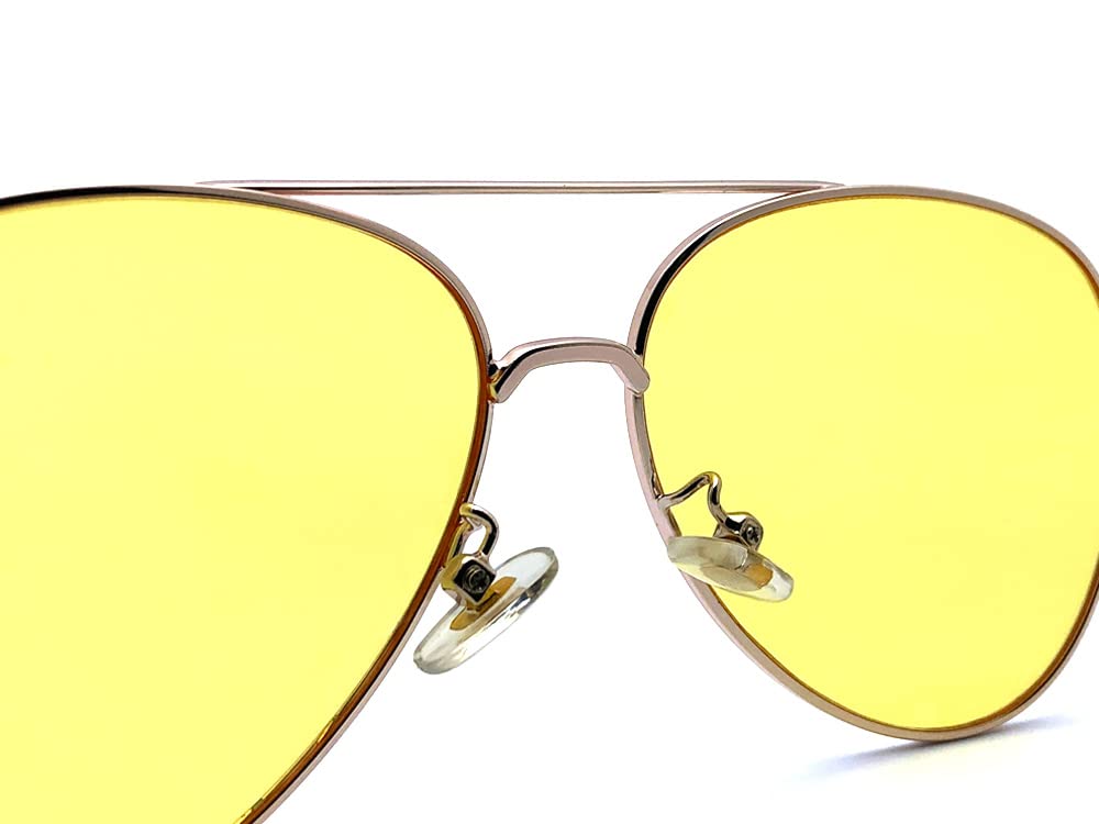 Солнцезащитные очки-капли BRIDGE ЗОЛОТОЙ x СВЕТЛО-ЖЕЛТЫЙ [SPEED ADDICT]