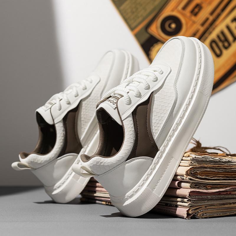 Универсальные кожаные мужские повседневные туфли на шнуровке мужские вулканизированные туфли модные туфли для вождения для отдыха на природе мужские кроссовки обувь для скейтбординга