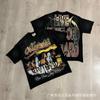 Mens Loose Fit Cotton Graphic Tee Streetwear Hip Hop Oversized Short Sleeve T-Shirt Teens