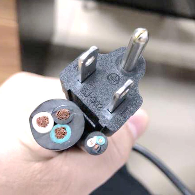 Мощный 20-амперный американский трехконтактный штекер, провод 12 AWG, 14 AWG