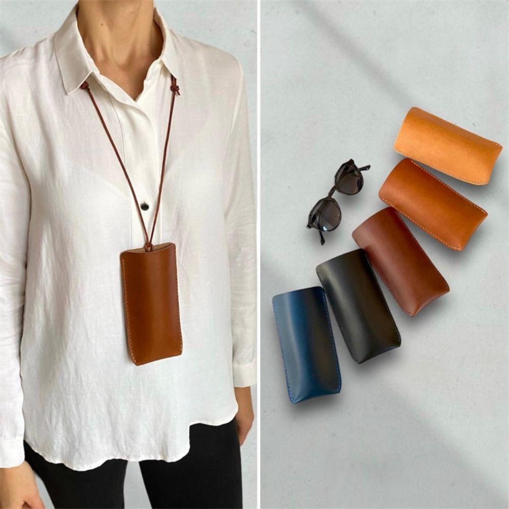 Регулируемый чехол для солнцезащитных очков с цепочкой из искусственной кожи, подвесные солнцезащитные очки, ювелирные аксессуары