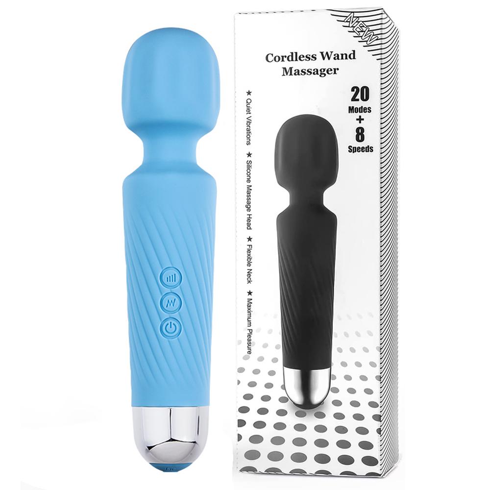 Беспроводной массажер-палочка, 8 скоростей и 20 режимов, ручной персональный массажер для шеи, плеч, для снятия мышечного напряжения, снятия стресса, здравоохранения