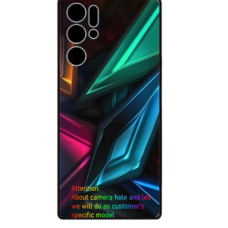 Для ZTE nubia Red Magic 9 Pro 9 Pro Plus 10S Pro 10 Pro Plus 8 8s 7 7s 6 6s Pro 8 Pro Plus Светодиодный чехол-вспышка со стеклянной задней крышкой