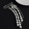Flower Long Tassel Brooch Pearl Waist Cinching Fixed Pin Exquisite Multi-layer Chains Pin  Women