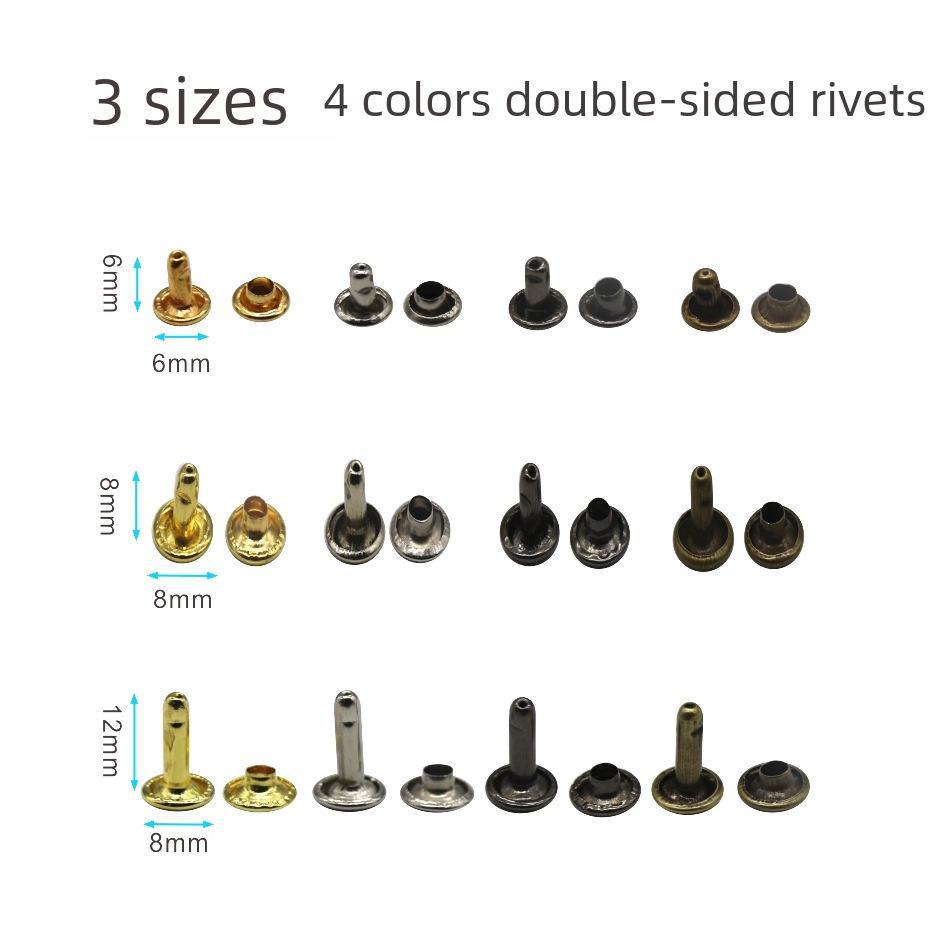 480 комплектов двухсторонних заклепок 6 мм/8 мм с инструментами для установки для кожи